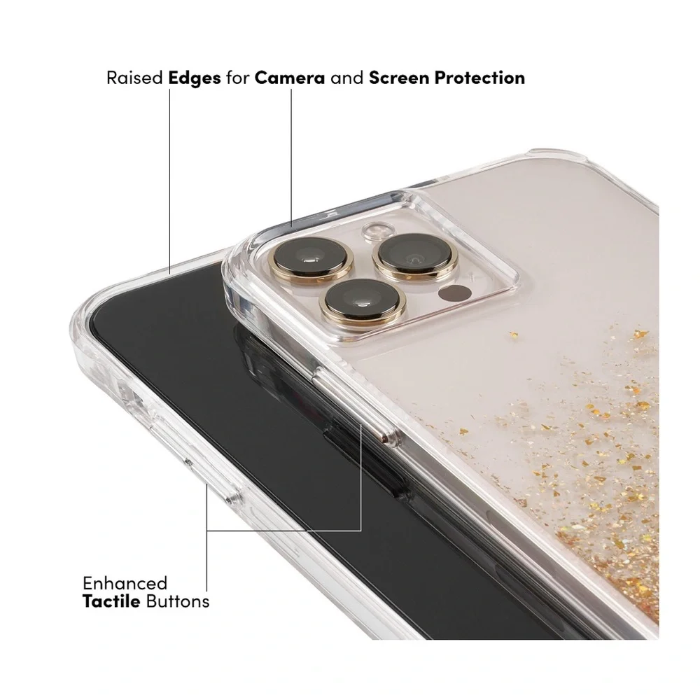 NWT Case-Mate iPhone 13 Pro Twinkle Ombre (Gold) Protective Case